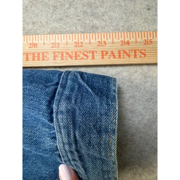 Vintage Denim Trucker Jacket Custom Mens Medium Patchwork One of a Kind - Picture 9 of 11